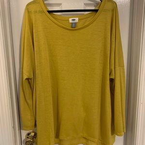 Old Navy XL mustard long sleeve